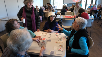 Seniors playing cards at Northern Regional Recreation Center.