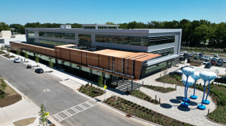 Ella B. Scarborough Community Resource Center Drone shot of the Ella B. Scarborough Community Resource Center