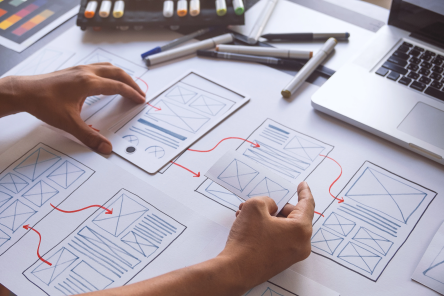 Image of a web design workflow